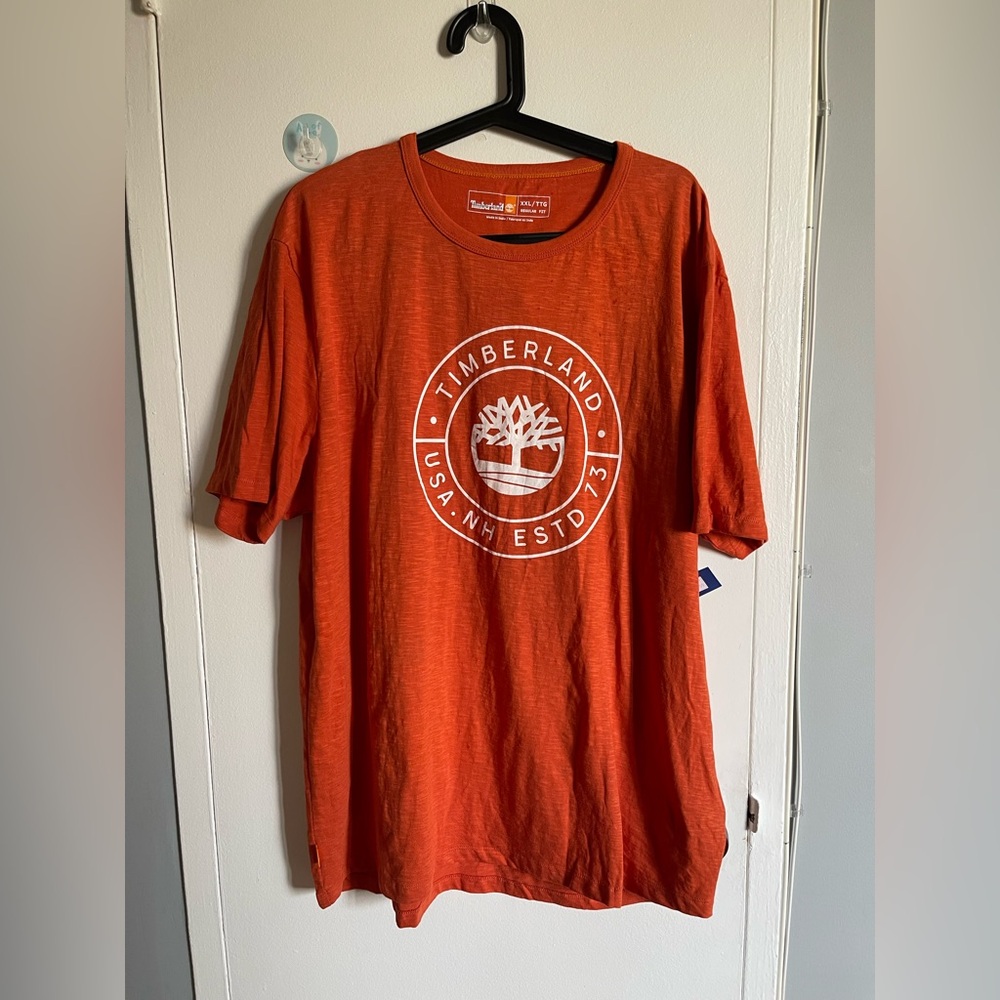 Timberland Orange Short Sleeve Tee. Brand New. Size 2xl
